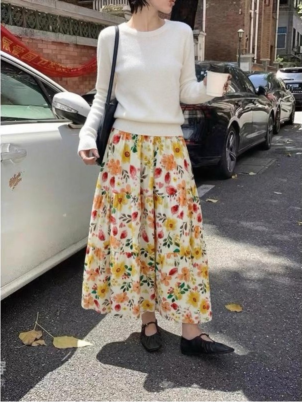 Doen Inspired Floral Tiered Skirt | Soft Girl Cottagecore Maxi